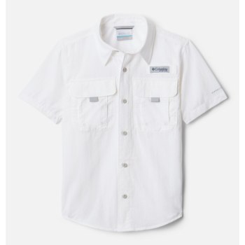 Columbia PFG Bahama Short Sleeve, Camisa Blancos Para Niño | 403581-JYI